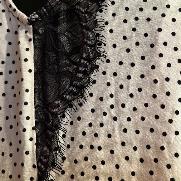 NWOT Polka Dot & Lace Baby Doll Tank - Picture 7 of 9